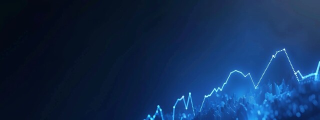 Poster - A line graph with a steady upward trend, representing growth and financial success.