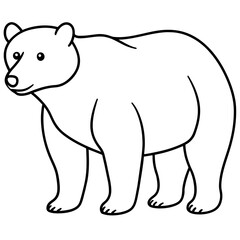 Wall Mural - illustration of cartoon bear