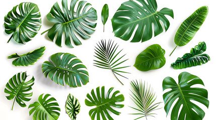 Wall Mural - tropical leaves hanging monsterra plant