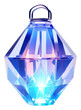 PNG Blue crystal holographic lantern gemstone jewelry bottle.