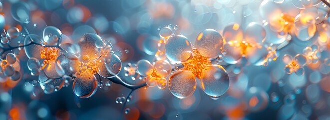 Poster - Multiple transparent bubbles are seen floating in the air with no visible source nearby. The bubbles vary in size and shape, gently moving with the flow of air currents.