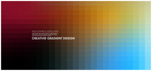 Fototapete - banner design with a pixels mosaic pattern abstract dark color gradient texture background set. desi