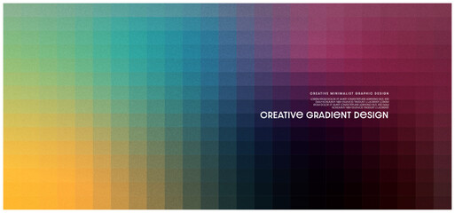Fototapete - Banner design with a Pixels mosaic pattern abstract dark color gradient texture background set. Design graphics for wallpaper, brochures, websites, and screens. Vector illustration