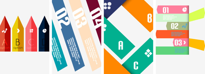 Poster - a bunch of different colored arrows with numbers on them High quality