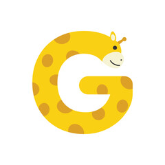 Sticker - Animal Letter G Alphabet