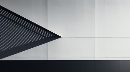 Poster - lines and shapes in monochrome tones, conveying a sense of modernity and sophistication.