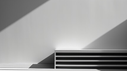 Poster - lines and shapes in monochrome tones, conveying a sense of modernity and sophistication.
