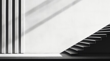 Poster - lines and shapes in monochrome tones, conveying a sense of modernity and sophistication.