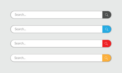 Aufkleber - search bar for user Interface, web, ui, colored search box with shadow, quick search box vector illustration.