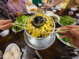 Fototapeta  - Yunnan Sukiyaki is a chinese hot pot a lot of varieties ingredients.