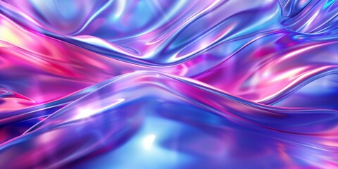 Wall Mural - Colorful abstract background with vibrant holographic liquid patterns.