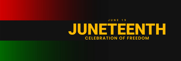 Wall Mural - Juneteenth independence day background design. African-American emancipation celebration banner. Vector illustration