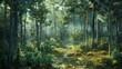Digital Forest Renderings: Digital artworks or manipulated photographs that present stylized or fantastical versions of forests.