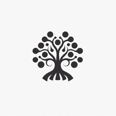 Poster - Generative AI flat tree icon