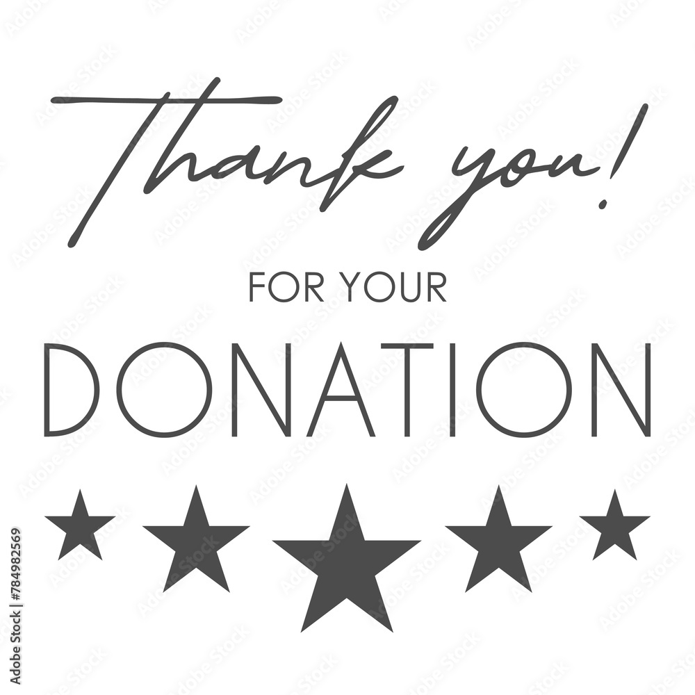 Thank You for Your Donation, Handwritten Lettering. Template for Banner ...