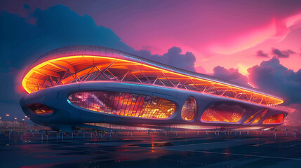 Wall Mural - ufo over the city