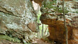 Rocky terrain and a natural tunnel at Shoal Bay campground, New Blaine, Arkansas