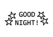 Cartel de buenas noches con estrella.