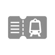 Train or subway ticket vector. Simple glyph icon.