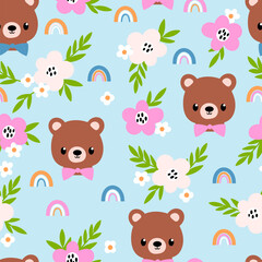 Canvas Print - Seamless pattern with cute bears