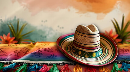 Cinco de mayo holiday background with copy space for text 