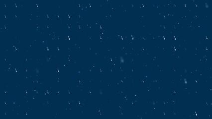 Poster - Template animation of evenly spaced shovel symbols of different sizes and opacity. Animation of transparency and size. Seamless looped 4k animation on dark blue background with stars