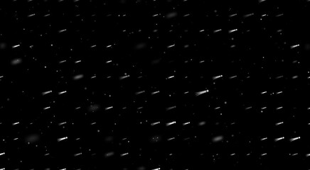 Poster - Template animation of evenly spaced comet symbols of different sizes and opacity. Animation of transparency and size. Seamless looped 4k animation on black background with stars