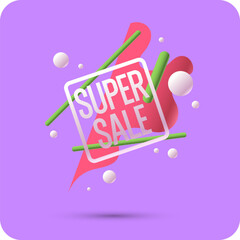 Sticker - An image to advertise the sale. Poster for advertising discounts. Vector graphics.