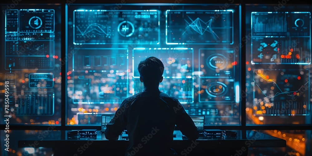 Cybersecurity Analyst Monitoring Real Time Data from IoT Devices to ...