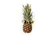 PNG, Sunglasses on pineapple, isolated on white background