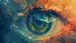 Illustration Abstract close-up eye concept
