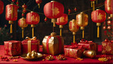 Fototapeta Zwierzęta - chinese new year decorations