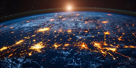 Poster - Glowing Digital Earth Visualizing Real Time Data Streams and Interconnected Networks Across the Globe