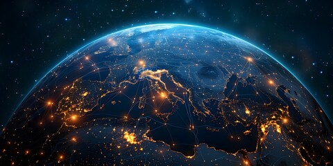 Poster - Glowing Global Circuits Visualizing Real Time Data Flows Across the Planet