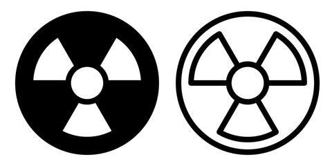 toxic, radiology icon, sign, or symbol in glyph and line style isolated on transparent background. v