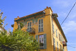  Yellow house in downtown in Menton, France