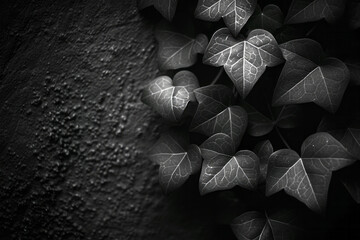 Poster - A close-up of ivy climbing a wall, focusing on the suckers that allow the plant to adhere to surface
