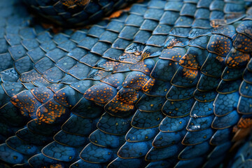 Poster - A photograph of the underbelly scales of a python, aligned like tiles on a roof, providing protectio