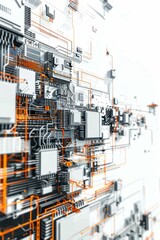 Poster - Circuitry Close-Up: The Anatomy of Electronics. Generative ai