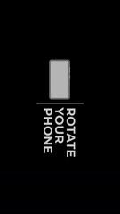vertical video of rotate your phone to landscape animation on alpha channel transparent background