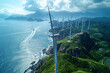 wind turbine in the mountains,
Shanghai Economic Free Trade Zone Yangshan Port