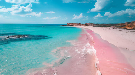 Wall Mural - beach with sky and pink sands