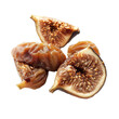 dried figs isolated on white background