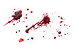 © id512 - blood drops cut-out clipping path, blood stains cut out isolated, PNG
