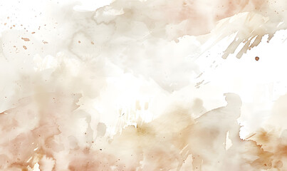 Wall Mural - beige watercolor light background natural paper texture , generative ai
