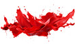 A Burst of Crimson: Abstract Red Paint Splatter on White Canvas. On White or PNG Transparent Background.