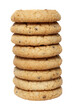 Cookies bisquits stack on transparent background png macro