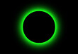 Eclipse solar verde . Anillo blanco difufinado formado por el eclipse solar