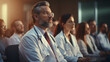 © kitti - Doctor are sitting in a room, listening to a seminar.