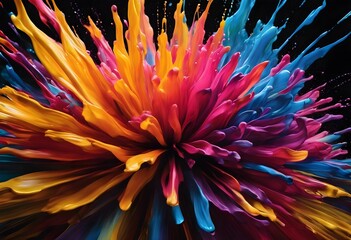 Wall Mural - explosion of colored water